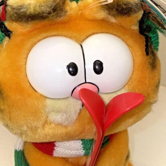 Vintage Dakin GARFIELD Plush 1981 Cat Skier Skiing Winter Stuffed Animal Toy - Picture 8 of 11
